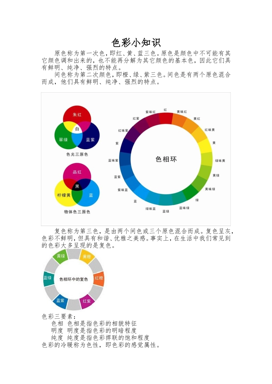美术色彩小知识_第1页