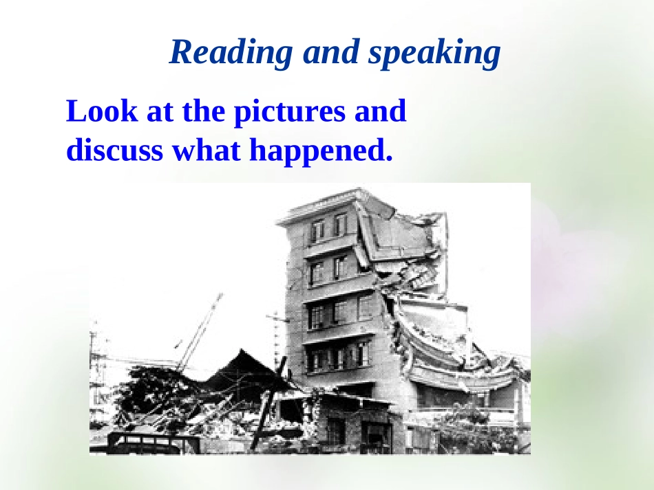 【人教版】高中英语必修一：Unit4EarthquakeUsinglanguage课件_第2页