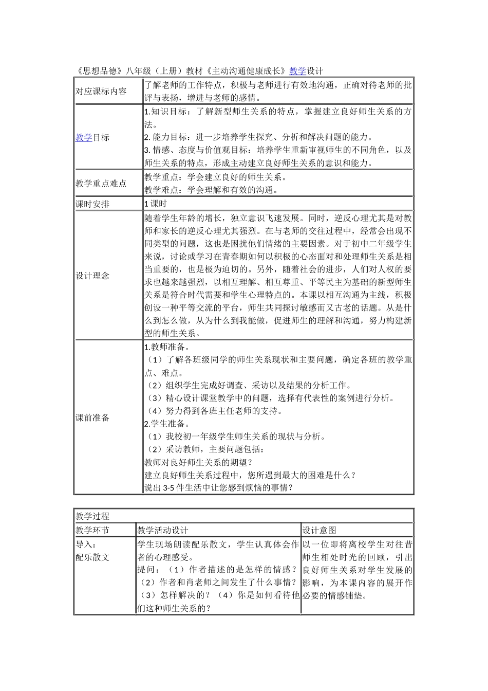 《主动沟通健康成长》教案_第1页