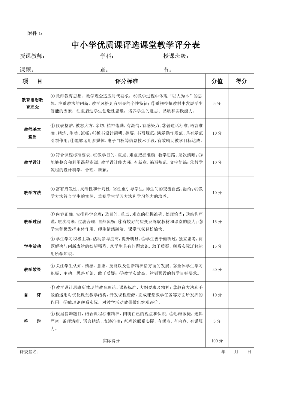 优质课评选标准_第1页