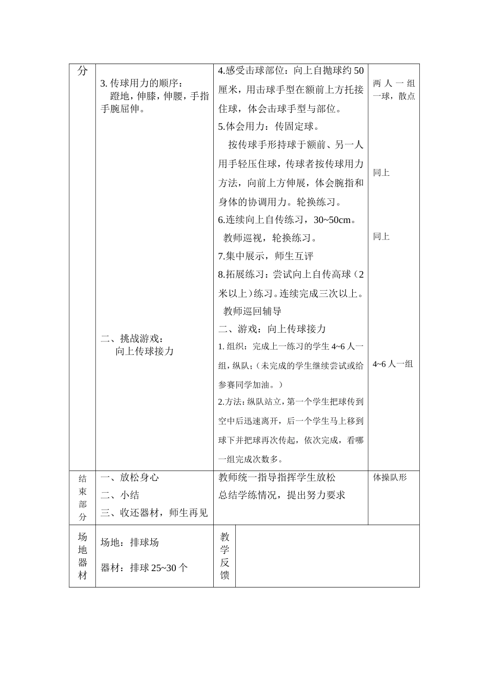 排球传球教案_第2页