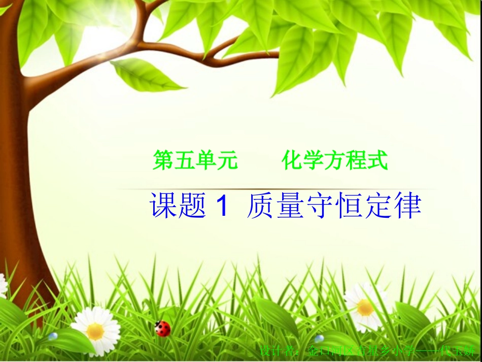 质量守恒定律-金口河代玉娇_第1页