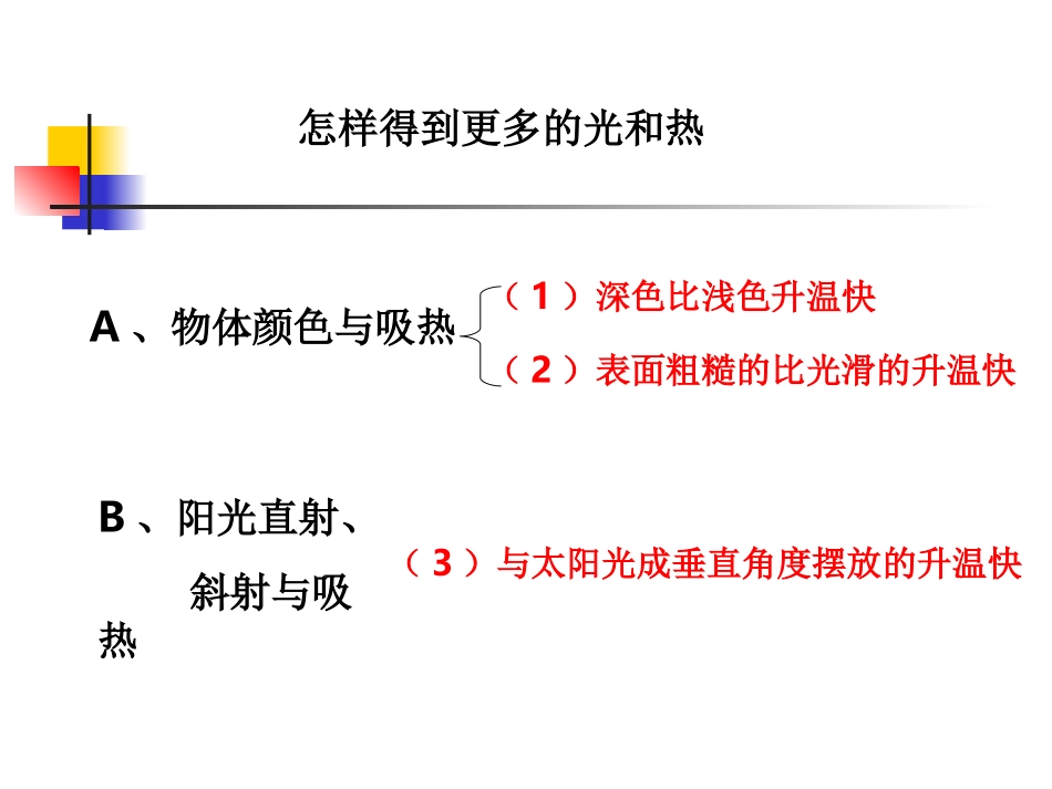 《怎样得到更多的光和热》PPT课件_第2页