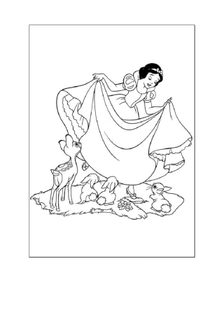 公主简笔涂色画