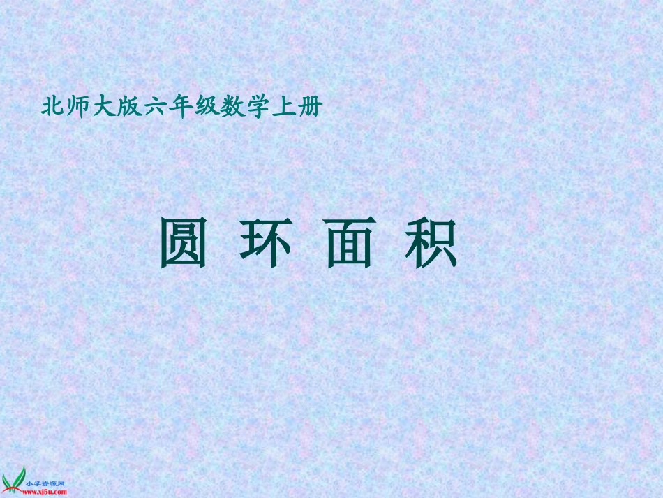 北师大版六年级数学上册《圆环面积》PPT课件_第1页