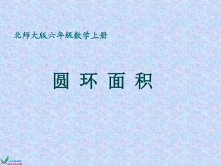 北师大版六年级数学上册《圆环面积》PPT课件