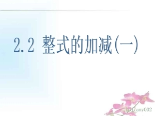 整式的加减课件