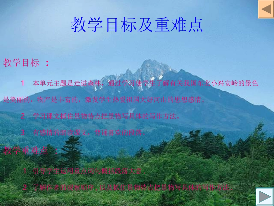 小学语文第六册《美丽的小兴安岭》课件_第2页