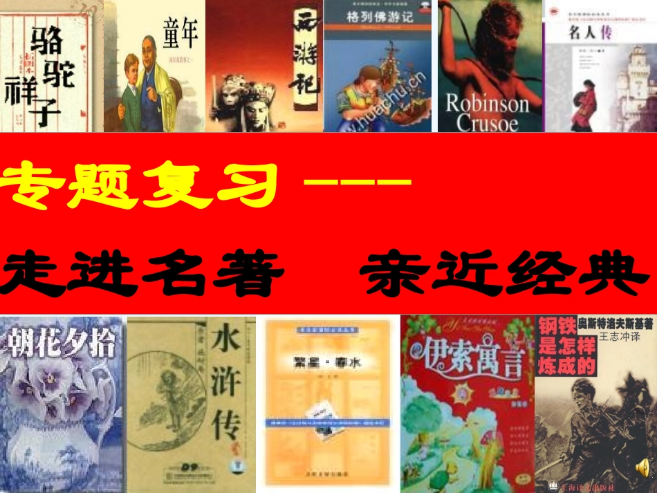 中考语文专题复习 走进名著，亲近经典课件_第1页