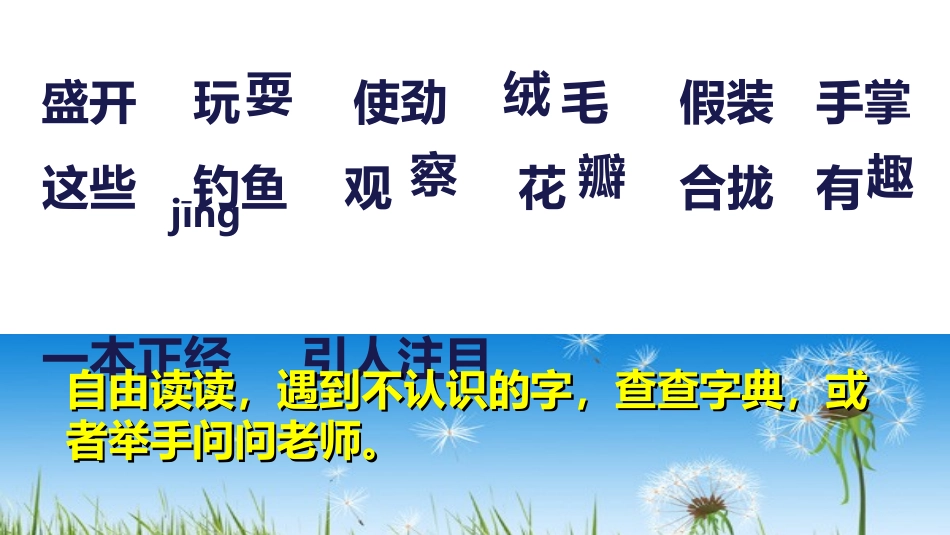 人教版语文三年级上册《2金色的草地》课件_第3页