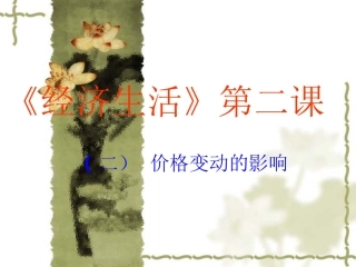 价格变动的影响 (2)