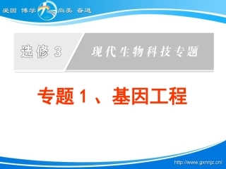 专题1基因工程复习