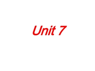 期末复习课件Unit7