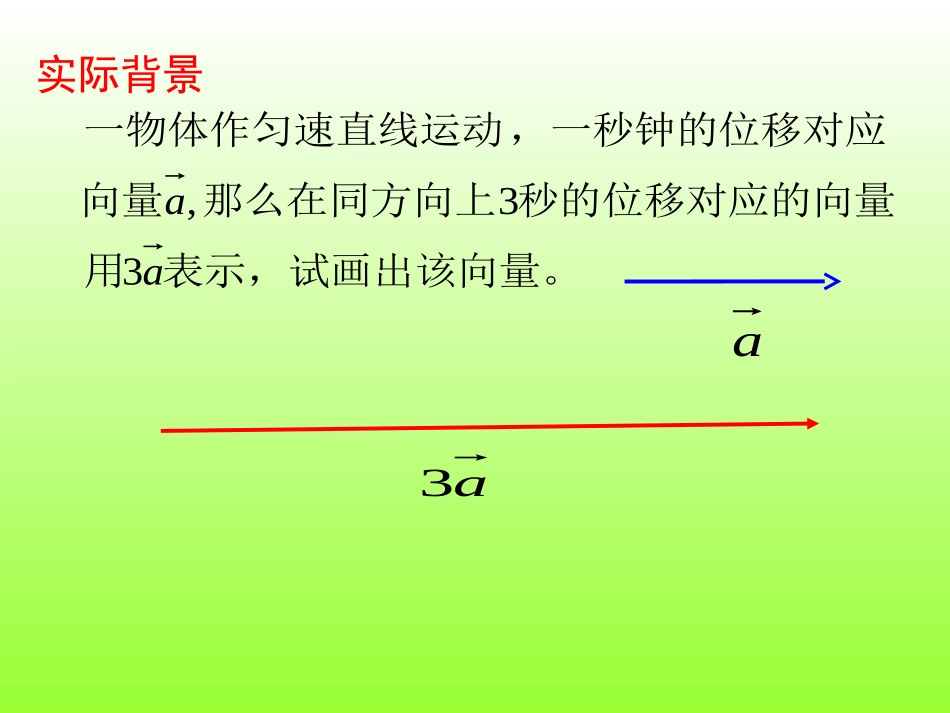 高一数学必修4数乘向量新课 (2)_第3页