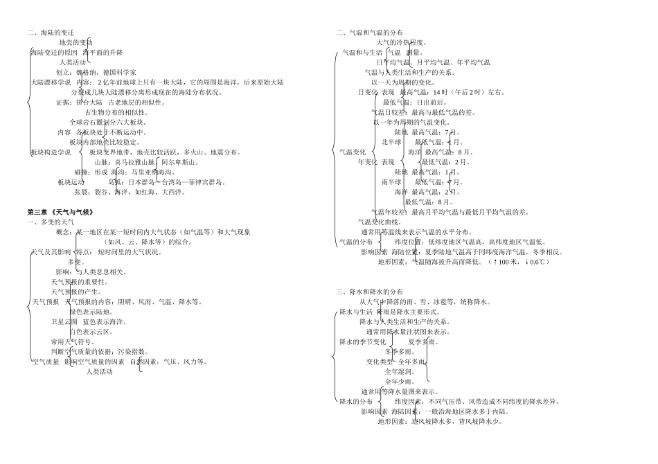 七年级地理上册知识提纲_第3页
