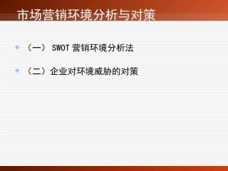 市场营销环境分析与对策