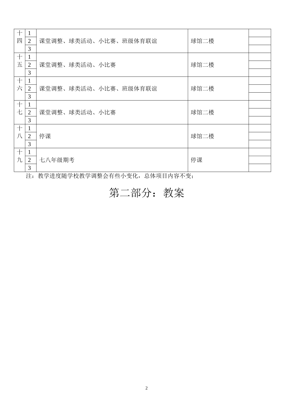 2013年春季学期教学进度_第2页