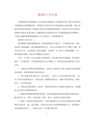 篮球社工作计划