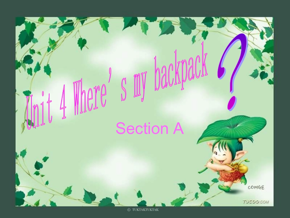 七年级英语Where’smybackpack课件1_第1页