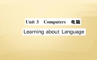 必修2Unit3LearningaboutLanguage课件