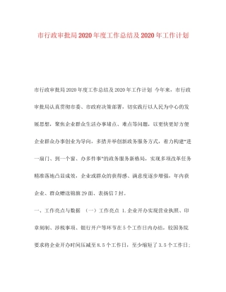政审批局年度工作总结及年工作计划