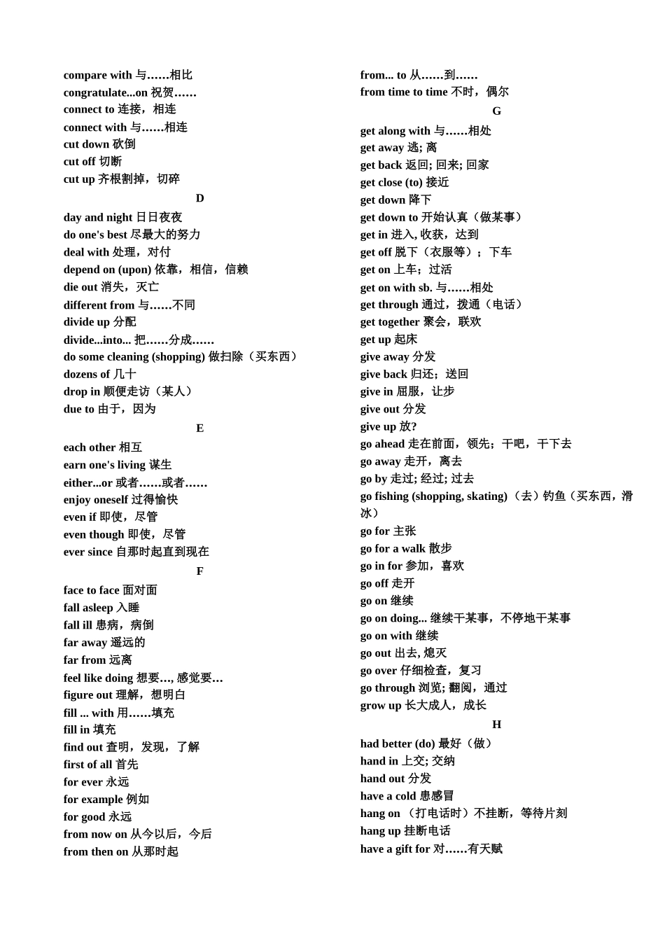 2015年高考习惯用语和固定搭配_第2页