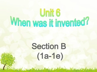 九年级Unit6SectionB（1a-1e)