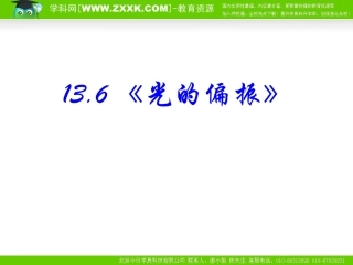 物理：136《光的偏振》PPT课件(新人教版选修3-4)