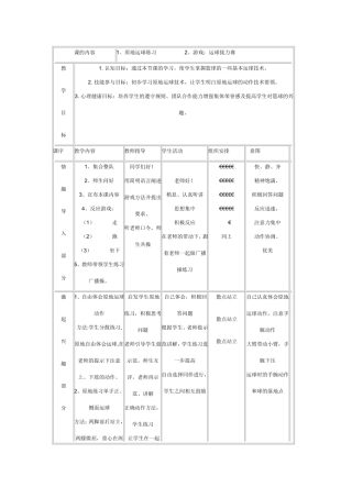 小学篮球运球教案
