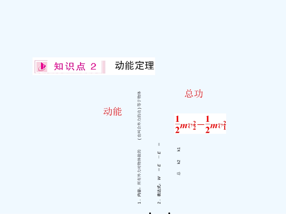 （新课标安徽专版）《金版新学案》2011高三物理一轮复习 动能定理及其应用课件_第3页