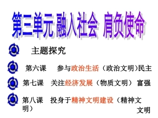 人教版九年级全册第三单元第六课第1框《人民当家作主的法治国家》课件（共25张PPT）