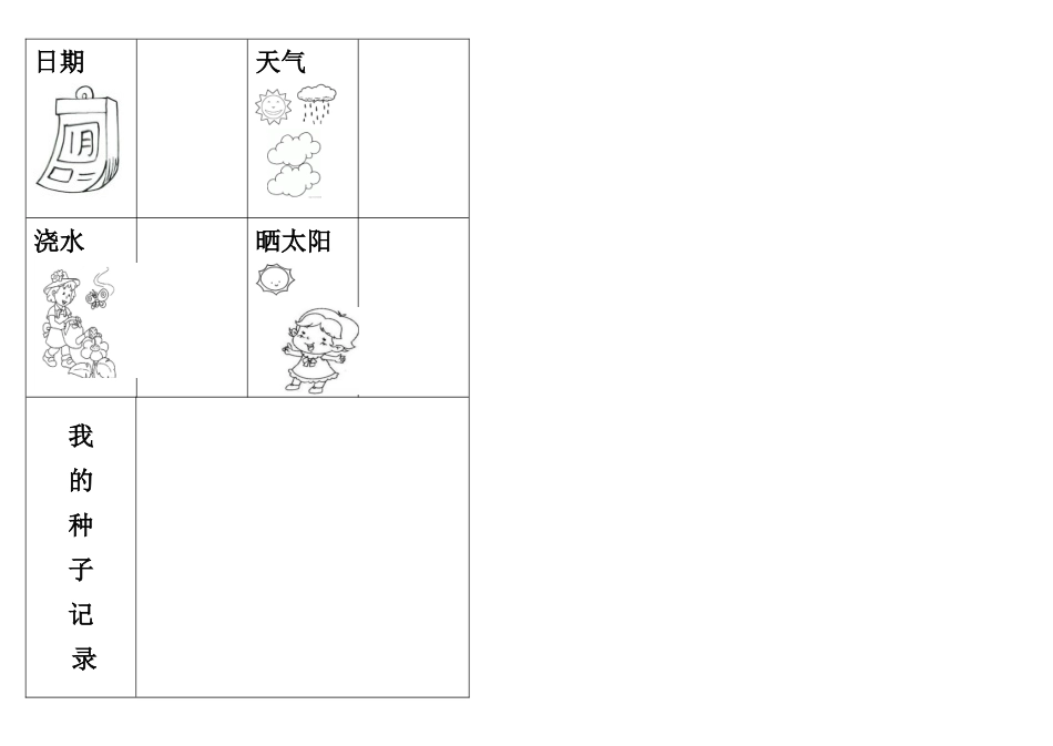 种子观察记录表_第1页