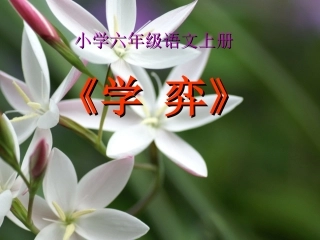 《学弈》PPT课件(人教版小学六年级语文上册课件)