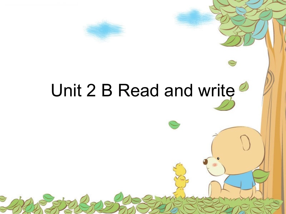 PEP五年级上册Unit_2_B_Read_and_write课件_第1页