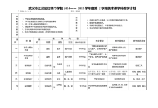 2015六下美术教学计划