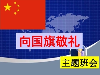 《向国旗敬礼》主题班会