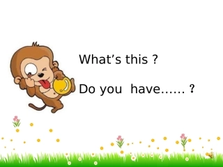 （EEC）三年级英语上册课件+Lesson9+I+Like+Monkeys