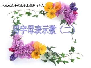 用字母表示数(例4)