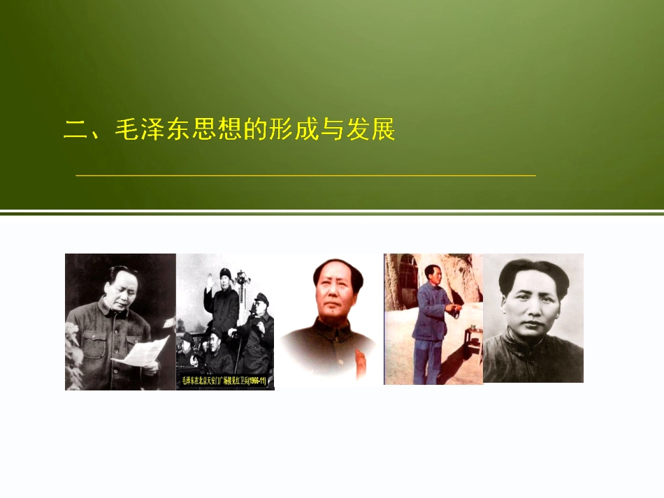 二、毛泽东思想的形成与发展_第1页