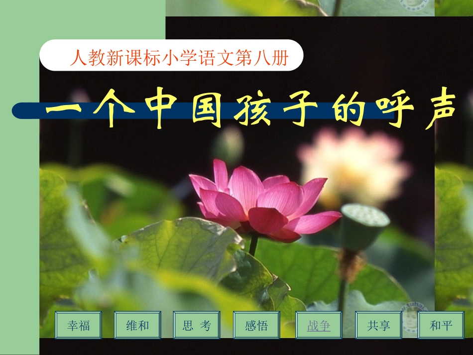 （人教新课标）四年级语文课件一个中国孩子的呼声_第2页