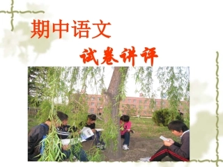 中考语文模拟试卷讲评课件
