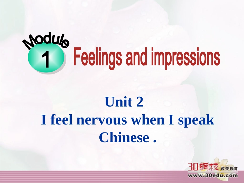 外研版八年级下Module1Feelingsandimpressionsunit2课件_第1页