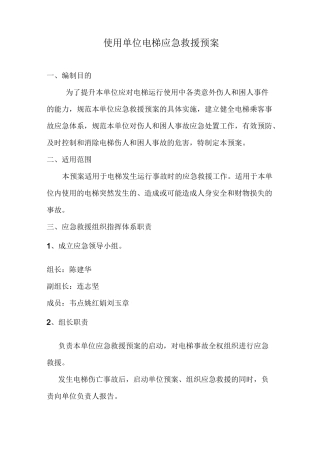施工电梯垂直运输应急预案