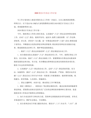 基层计生协会工作计划