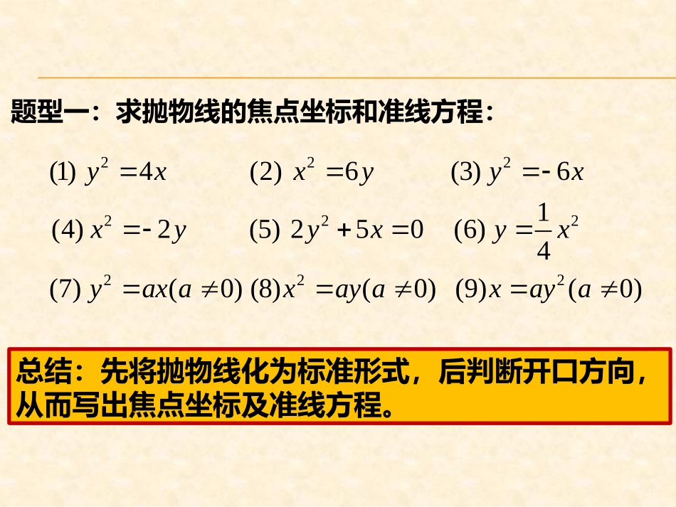 抛物线的标准方程_第2页