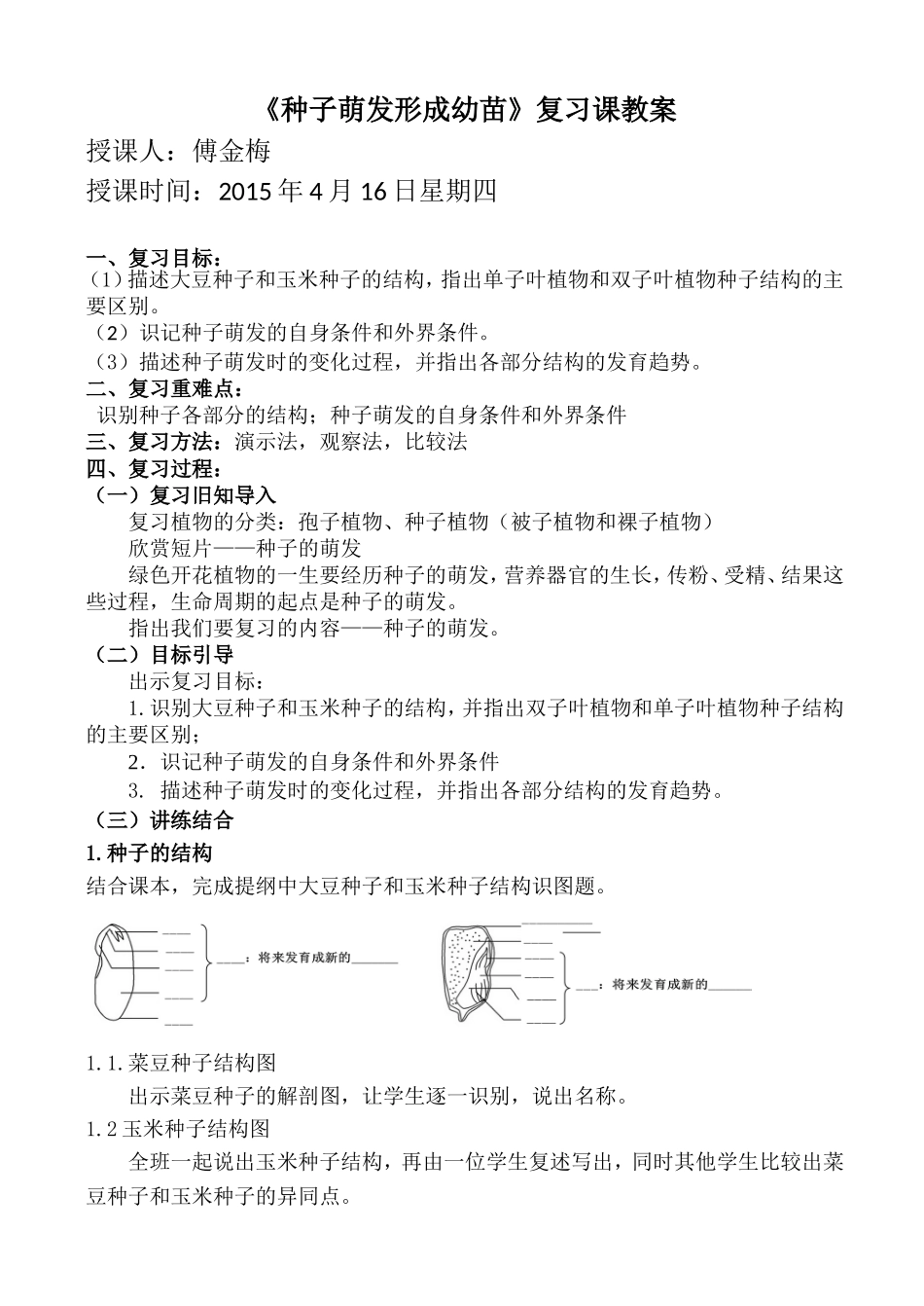 种子萌发形成幼1_第1页