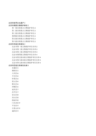 北京市文保单位