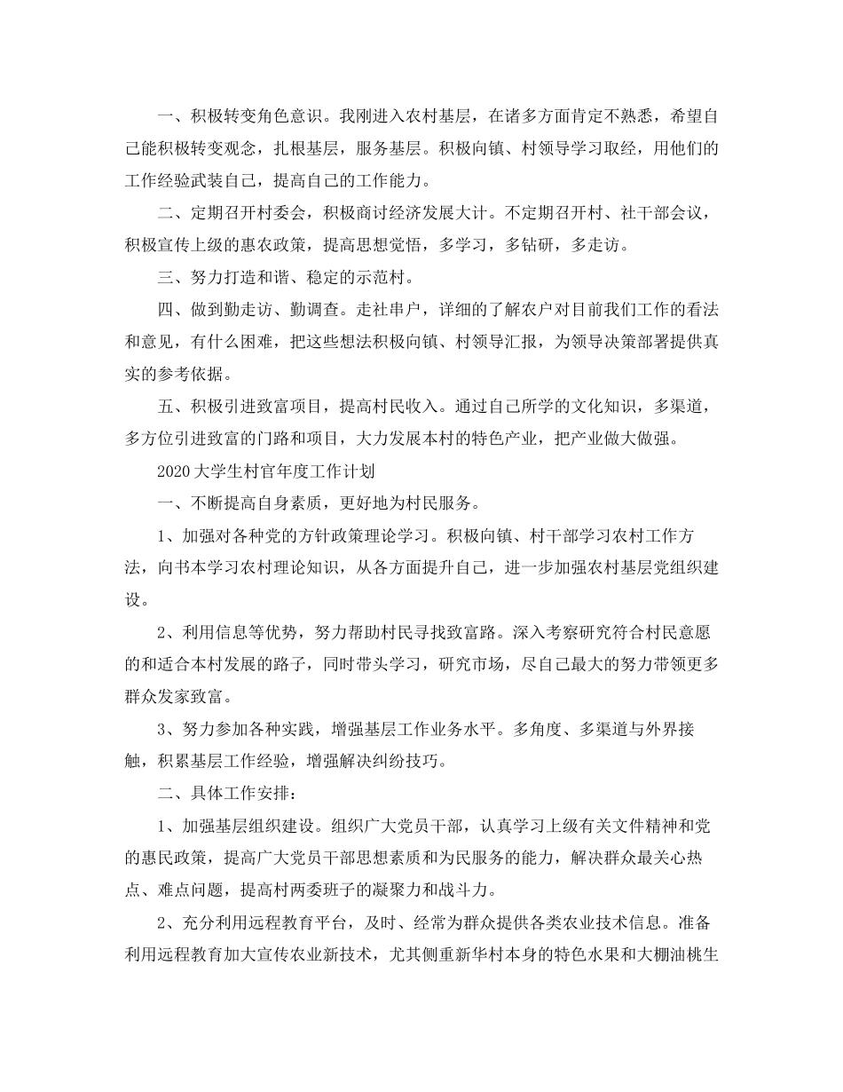 大学生村官年度工作计划_第2页