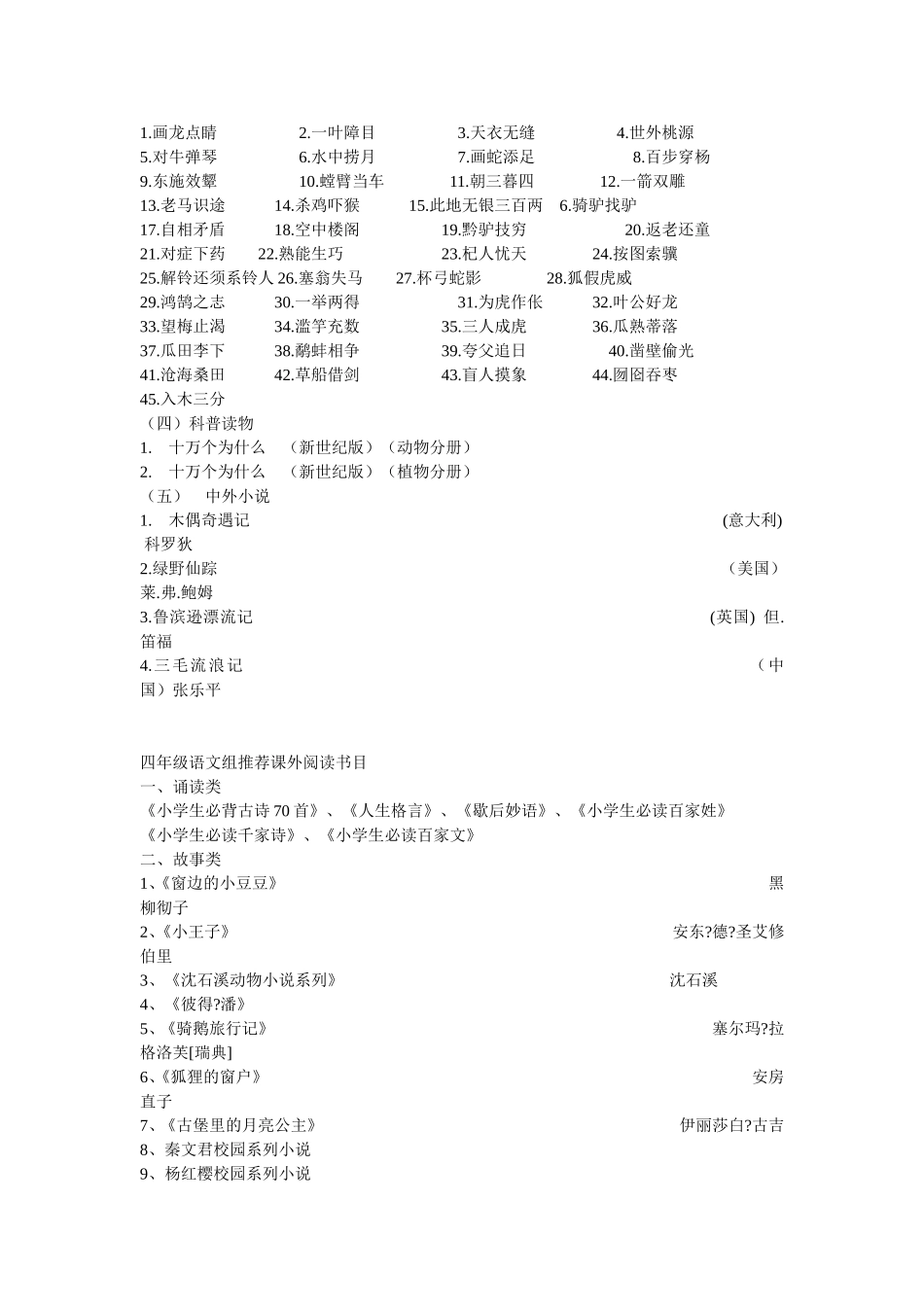 推荐课外阅读书目_第2页