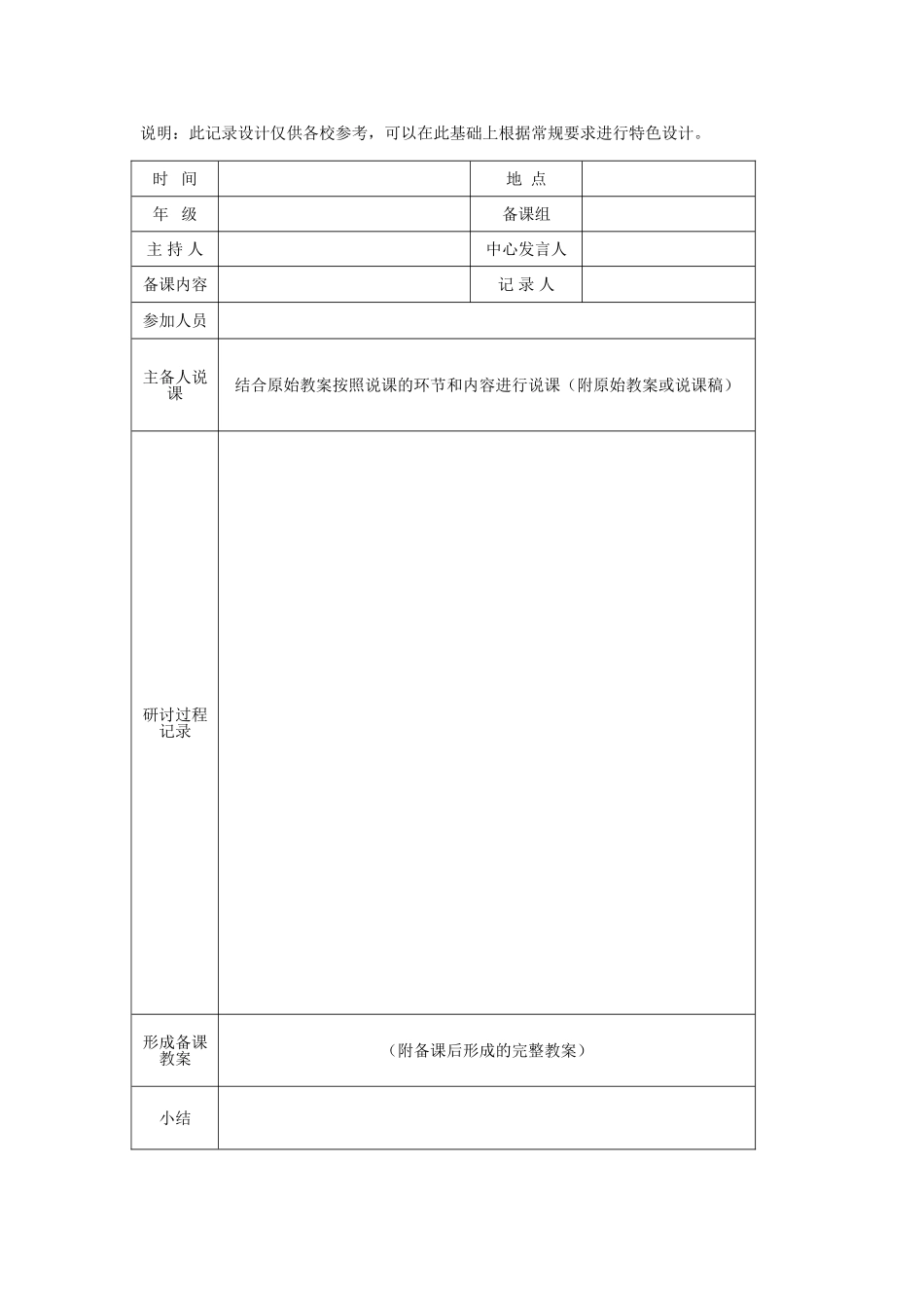 集体备课记录样表_第2页